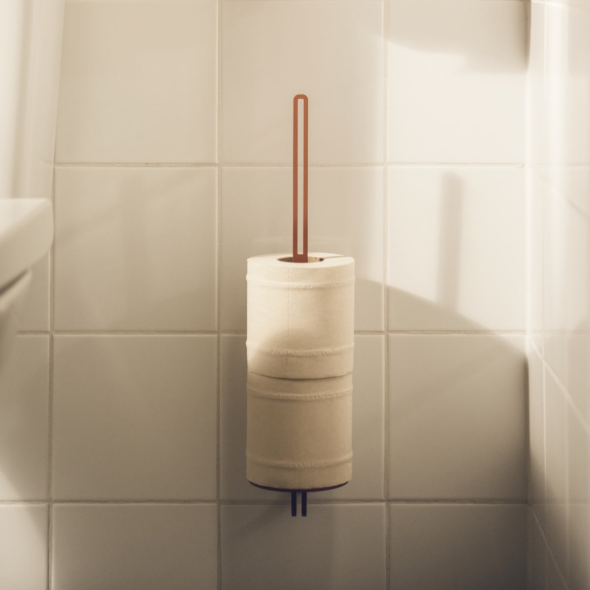 LILLE wall-mounted toilet paper holder for spare rolls