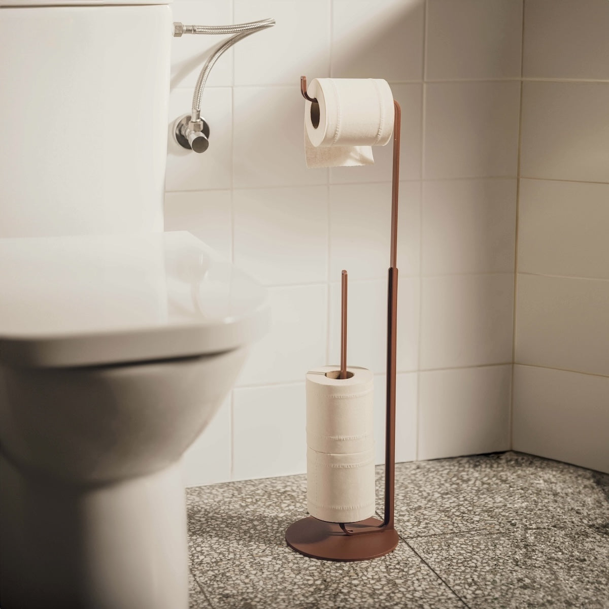 Porta Carta Design Europeo Porta Carta Igienica MOEN KYVOS - Design Europeo In Cromo Lucido Per Bagno Moderno Portarotoli Cromo Lucido - Foto 2